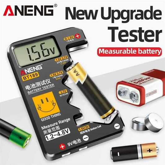ANENG BT189 Button Cell Battery Tester Power Bank Detectors 9V N D C - MY CTC STORE