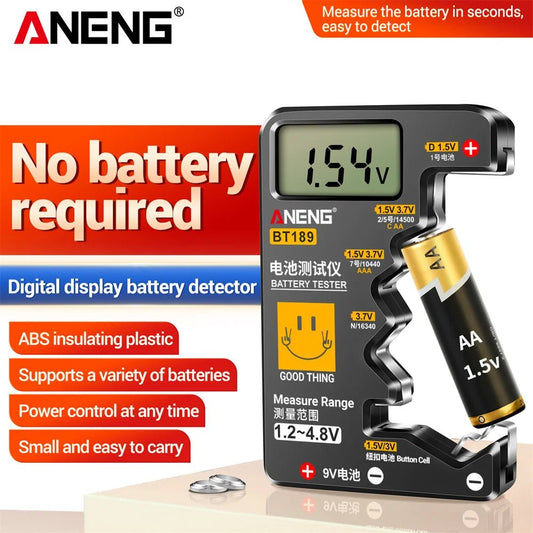 ANENG BT189 Button Cell Battery Tester Power Bank Detectors 9V N D C - MY CTC STORE