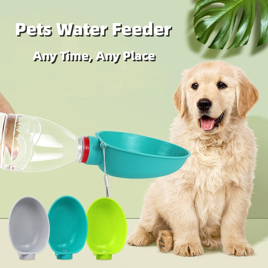 Portable Dog Drinking Bowl Outdoor Water Feeding Pet Outside Water Cup